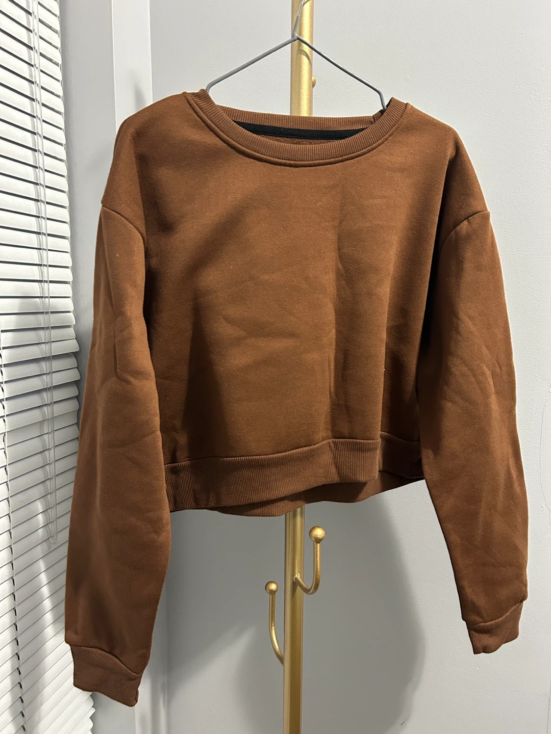 Brown Cropped Sweatshirt