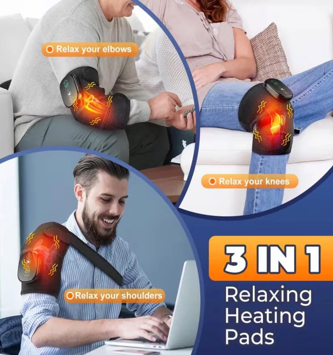 New 3-in-1 Heated Vibration Massage Pad - photo 3