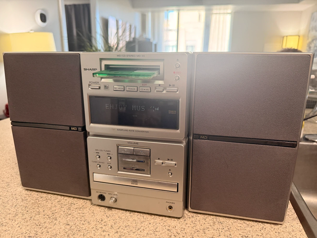 Sharp MD-X5 MiniDisc Stereo System - Complete Vintage System