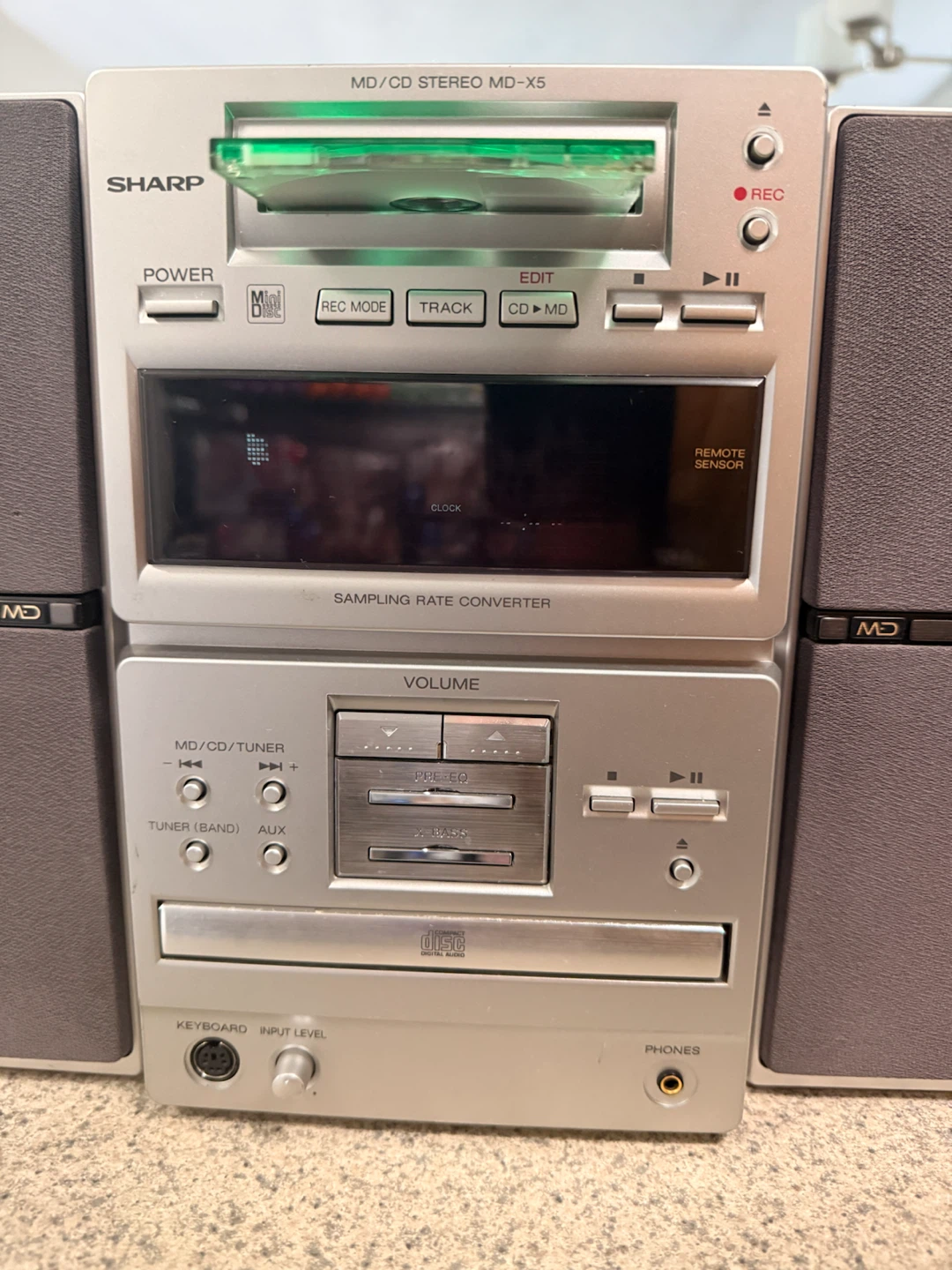 Sharp MD-X5 MiniDisc Stereo System - Complete Vintage System - photo 2