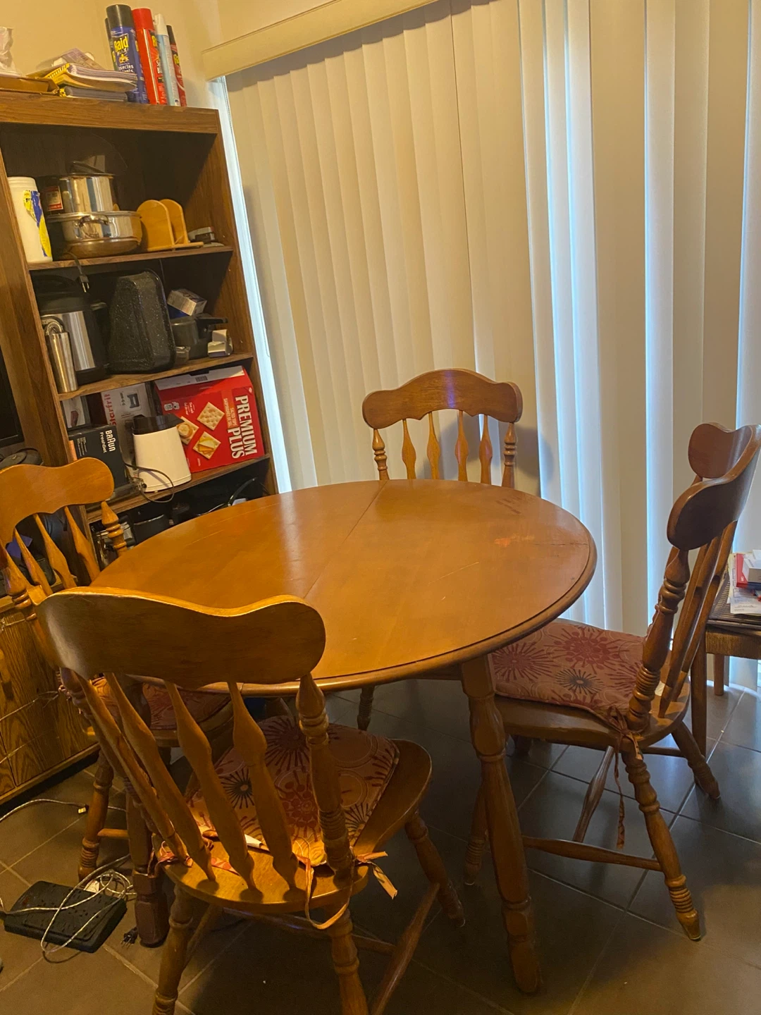 Round Wooden Dining Table with 4 Chairs - photo 5