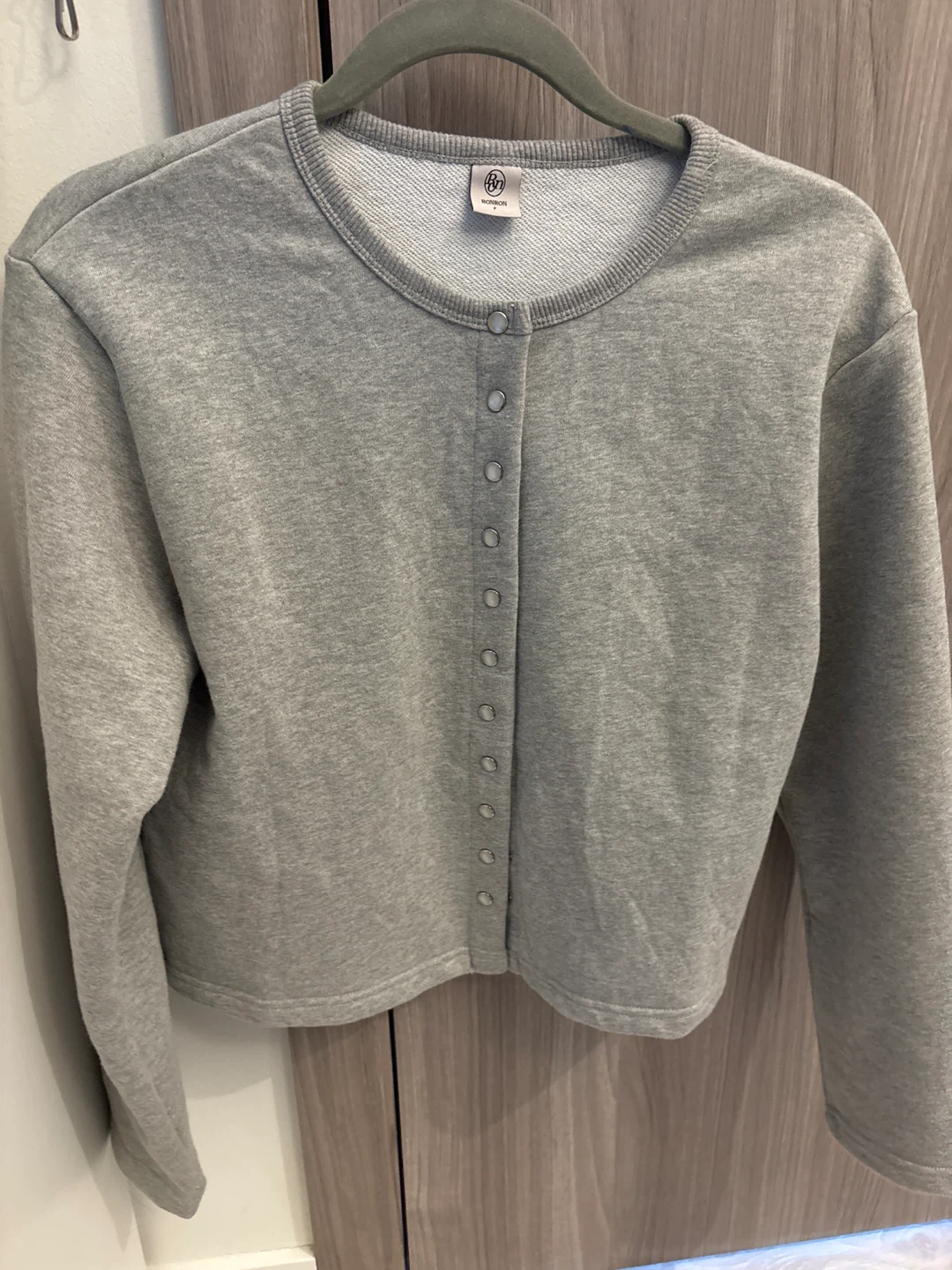 RONRON Grey Button-Up Cardigan