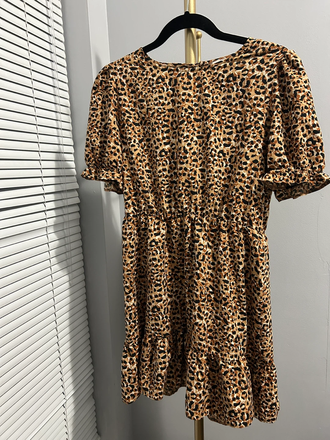 Leopard Print Tiered Dress