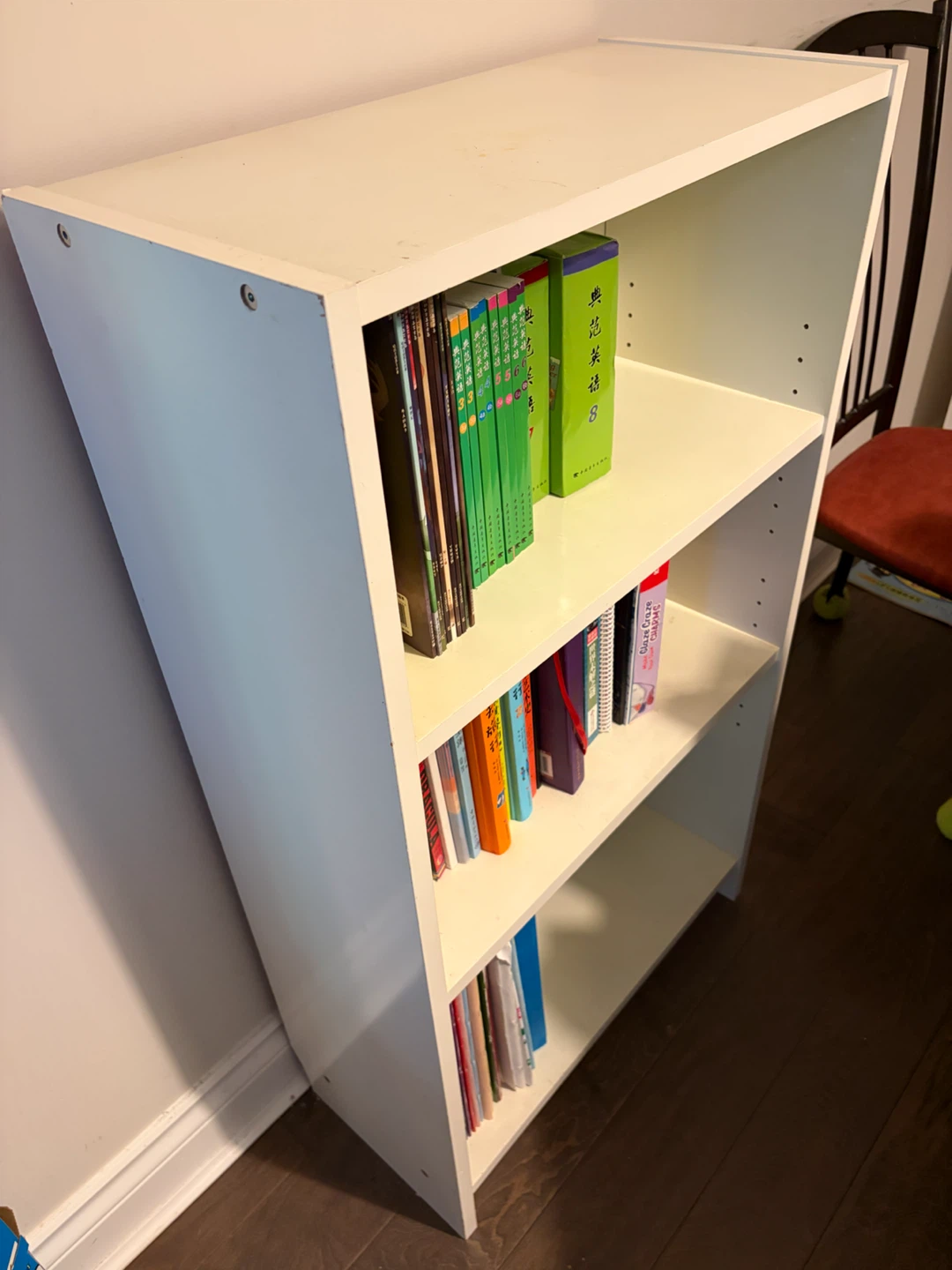 White 3-Shelf Bookshelf - photo 2