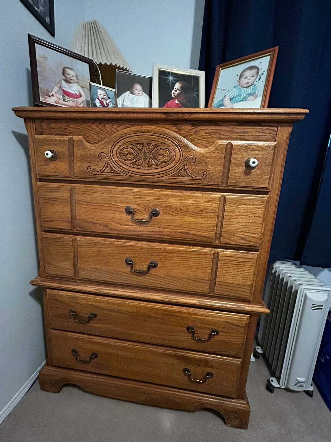 Solid Oak Tall Dresser - photo 3