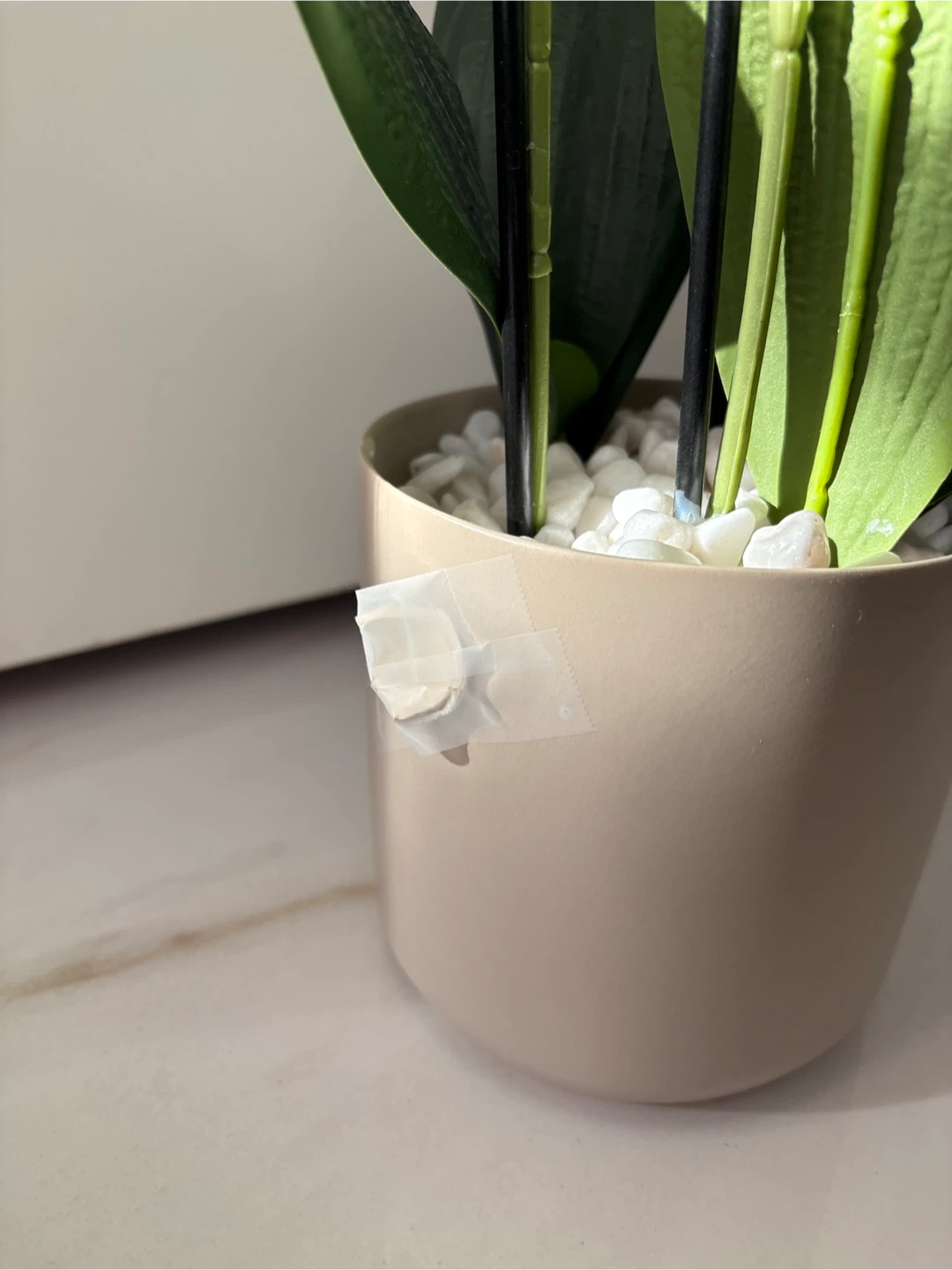 Artificial White Orchid in Pot - photo 2