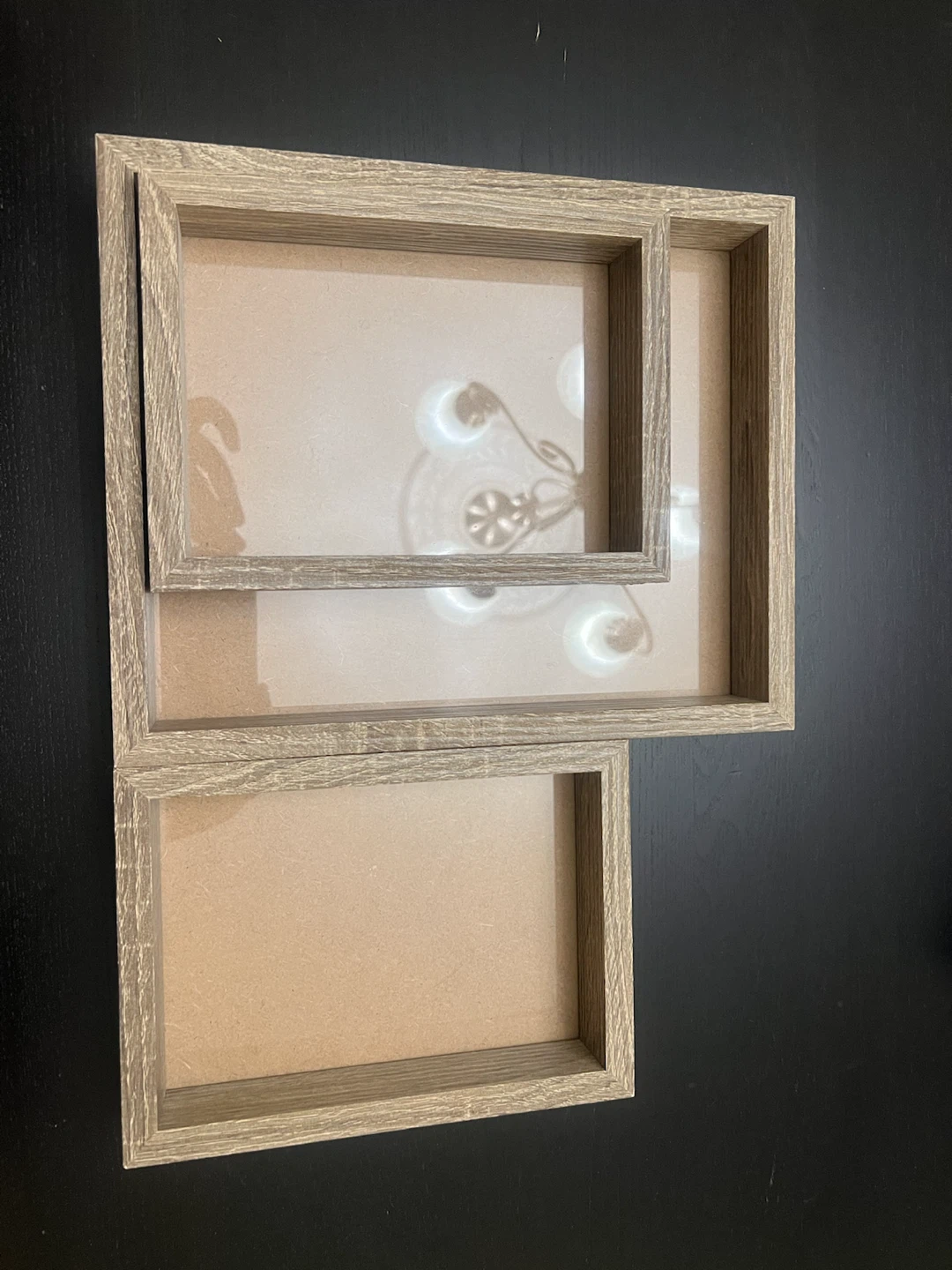 Set of 3 Rustic Wood Picture Frames