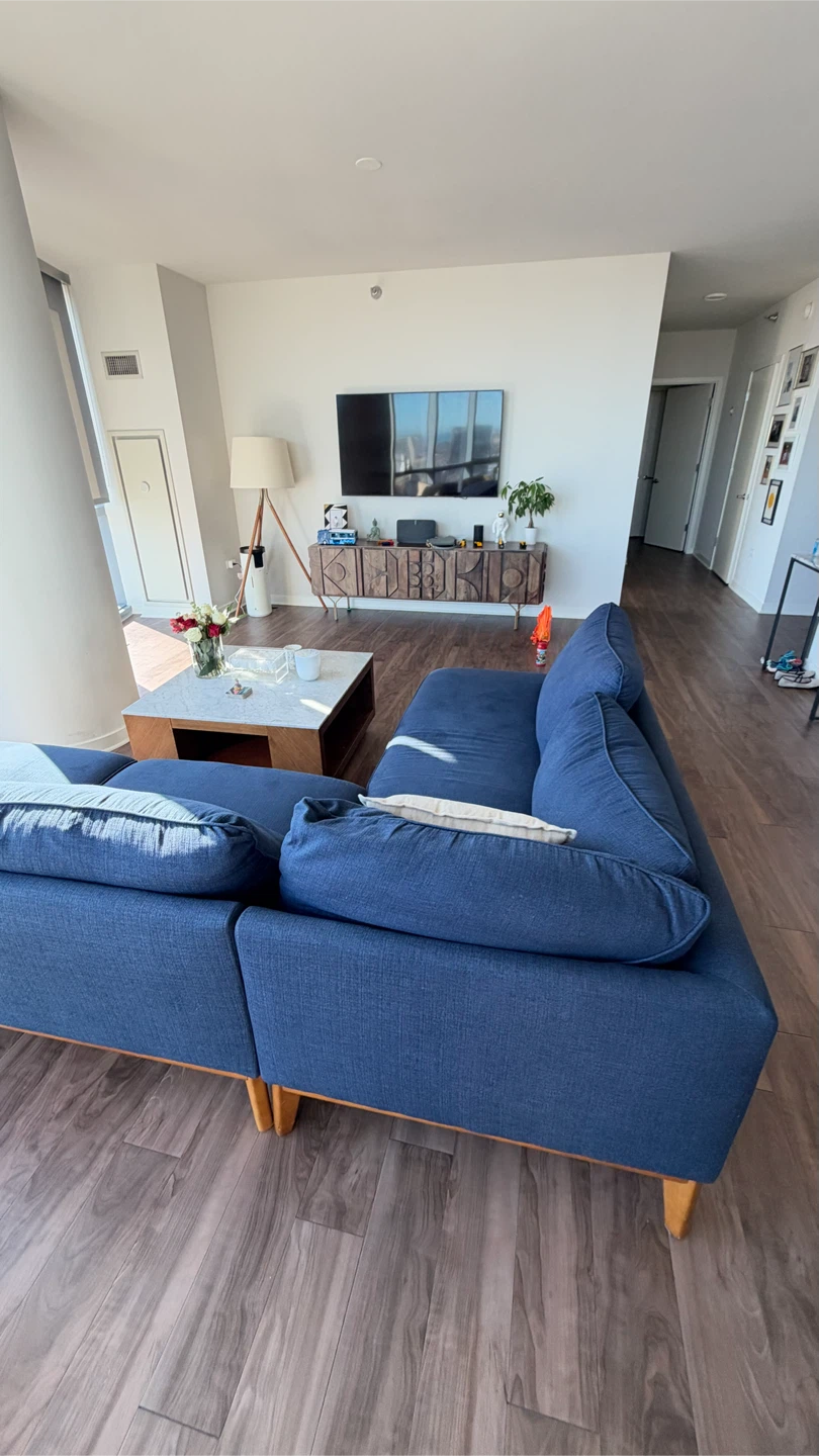 Blue sectional sofa - photo 3