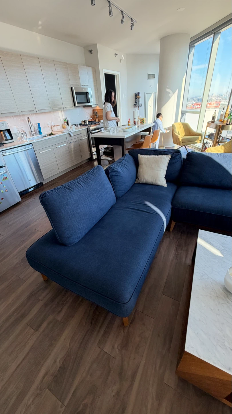 Blue sectional sofa - photo 4
