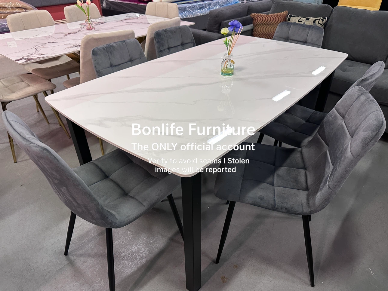 Stone table with chairs - photo 2
