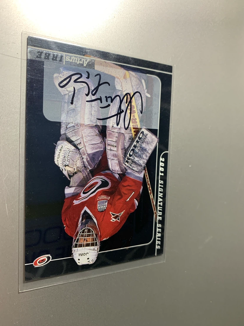 2001 In The Game Arturs Irbe Autographed Card - photo 4