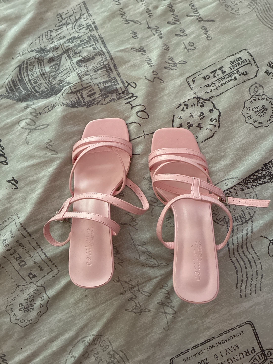 Comfort by Ardenes Pink Heeled Sandals