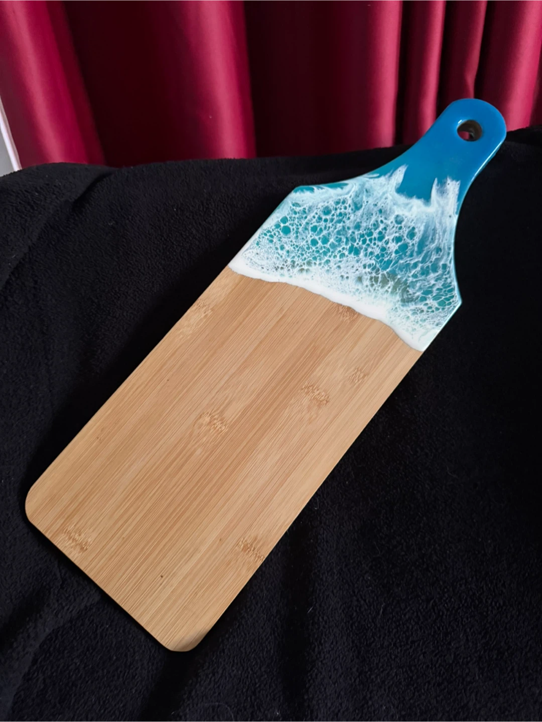 Bamboo Serving Board with Resin Art