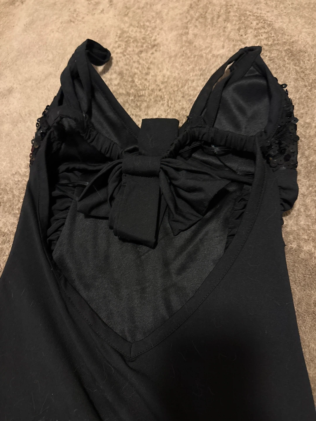 Black Sequin Halter Mini Dress - photo 2