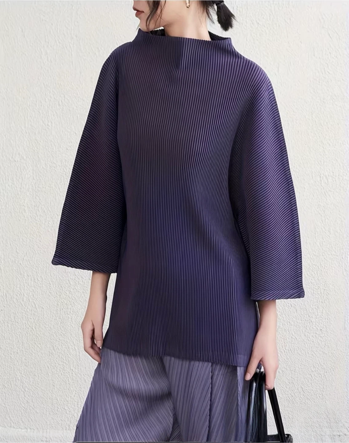 Issey Miyake Pleats Greyish Purplish Top - photo 2