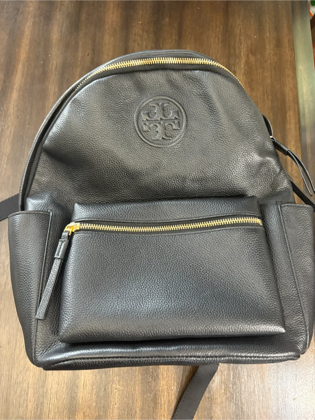 Tory Burch Black Leather Backpack $225.00