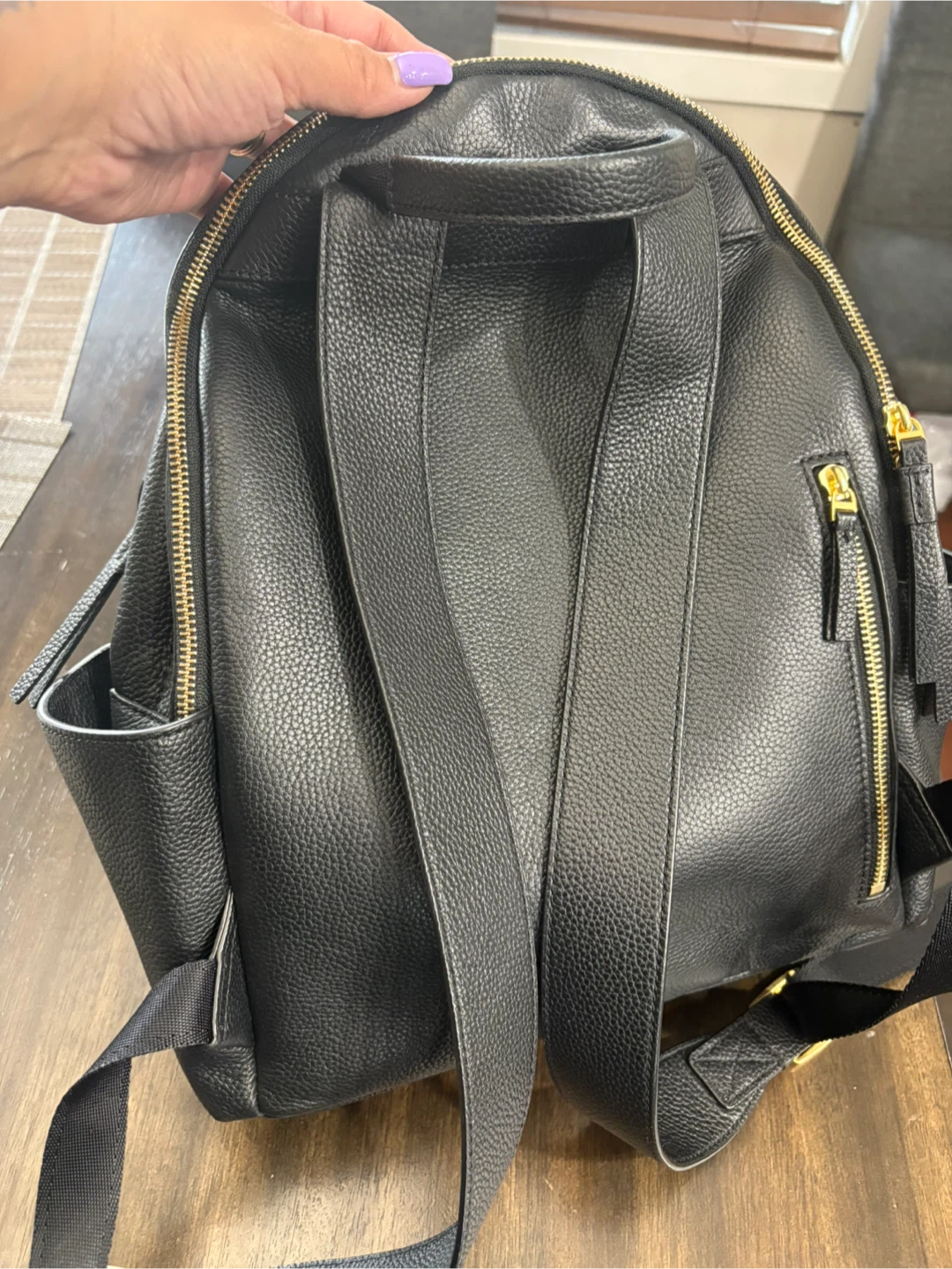 Tory Burch Black Leather Backpack $225.00 - photo 2