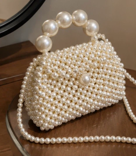 Luxury Pearl Beaded Handbag handmade