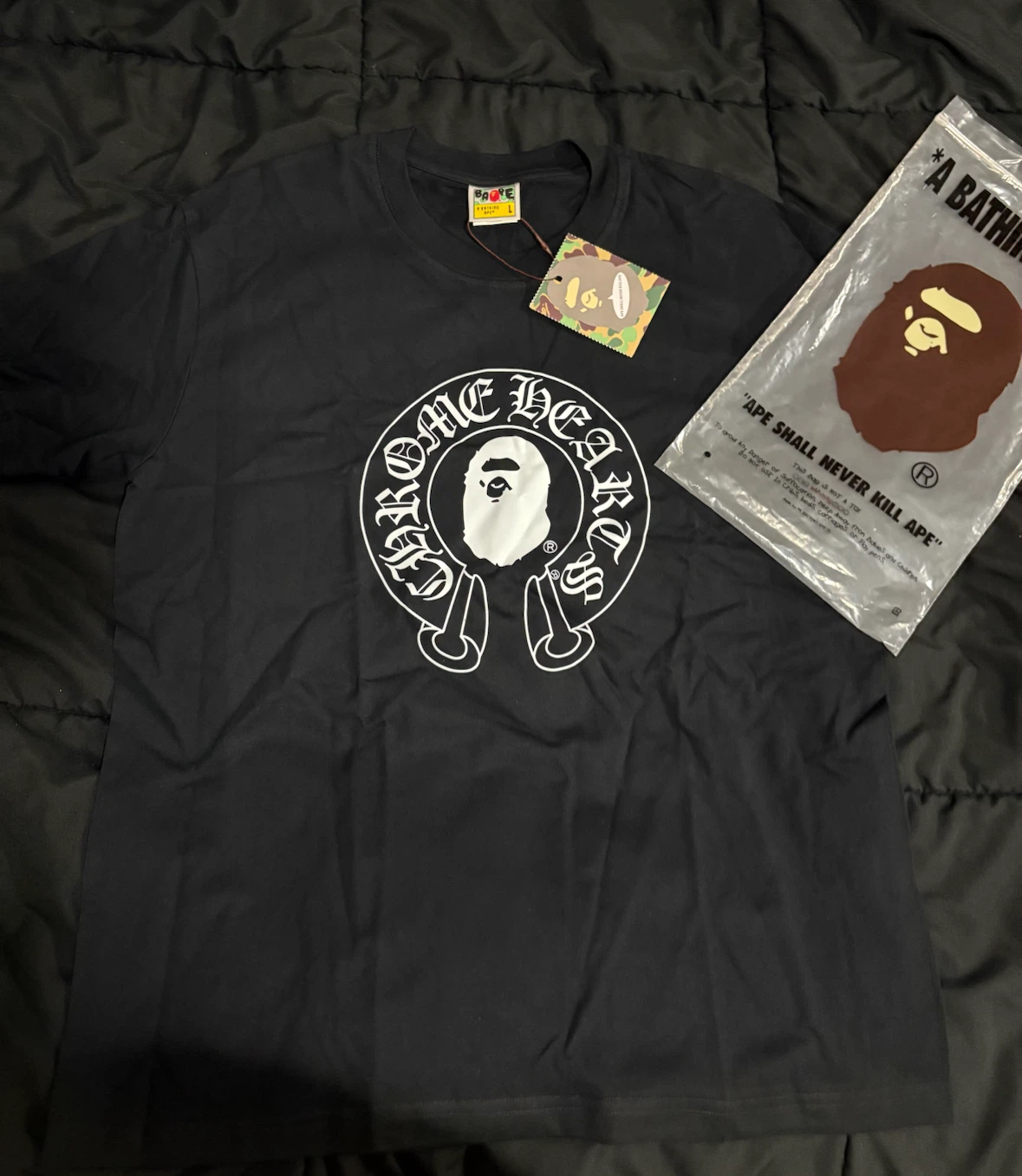 A Bathing Ape x Chrome Hearts T-Shirt Black
