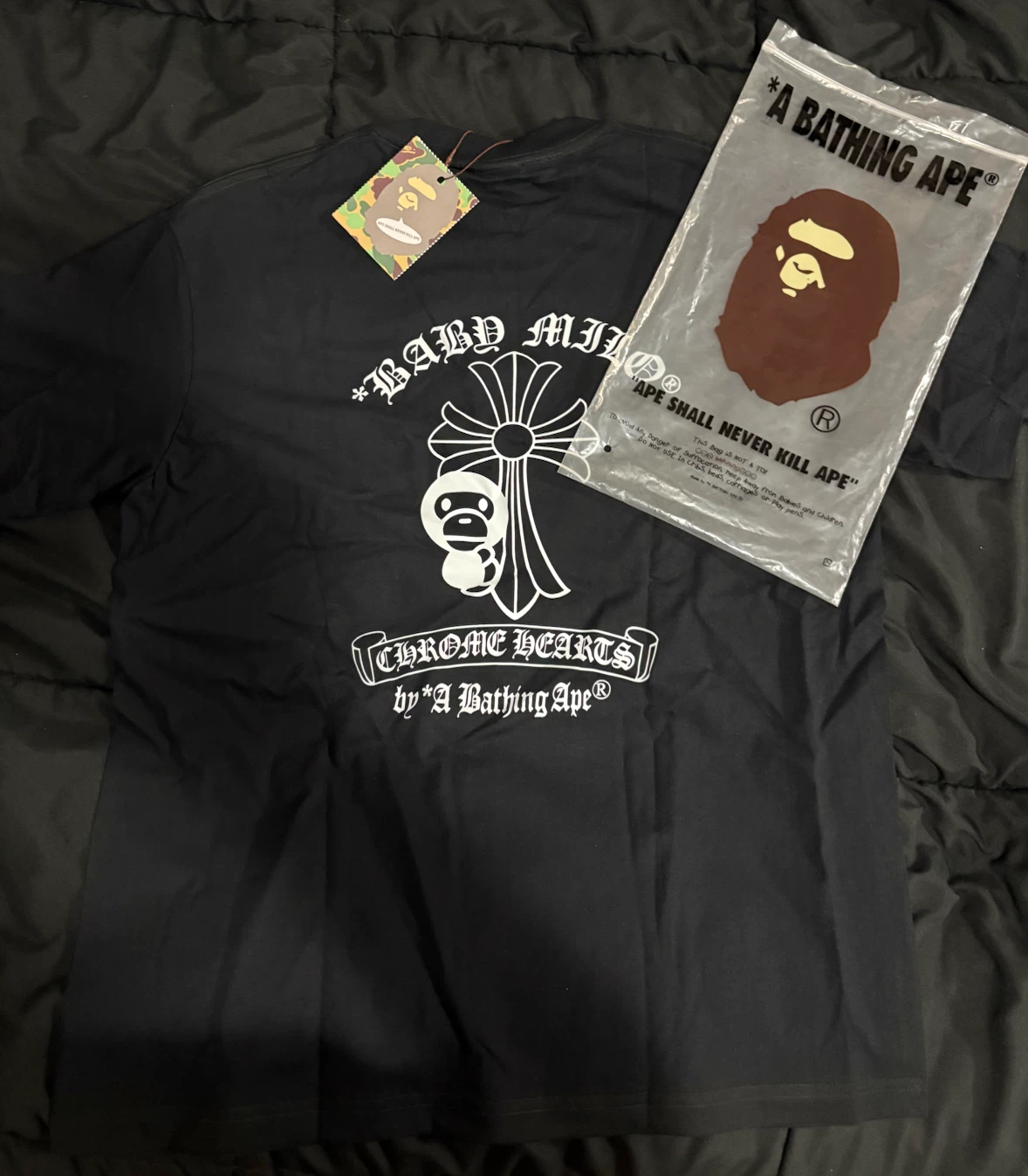 A Bathing Ape x Chrome Hearts T-Shirt Black - photo 3