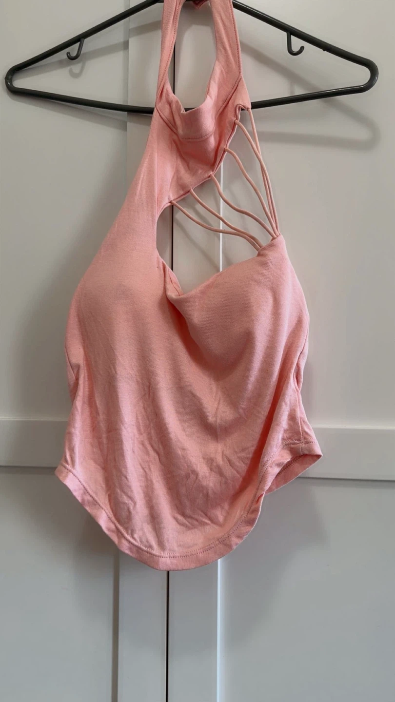 Pink Halter Neck Top