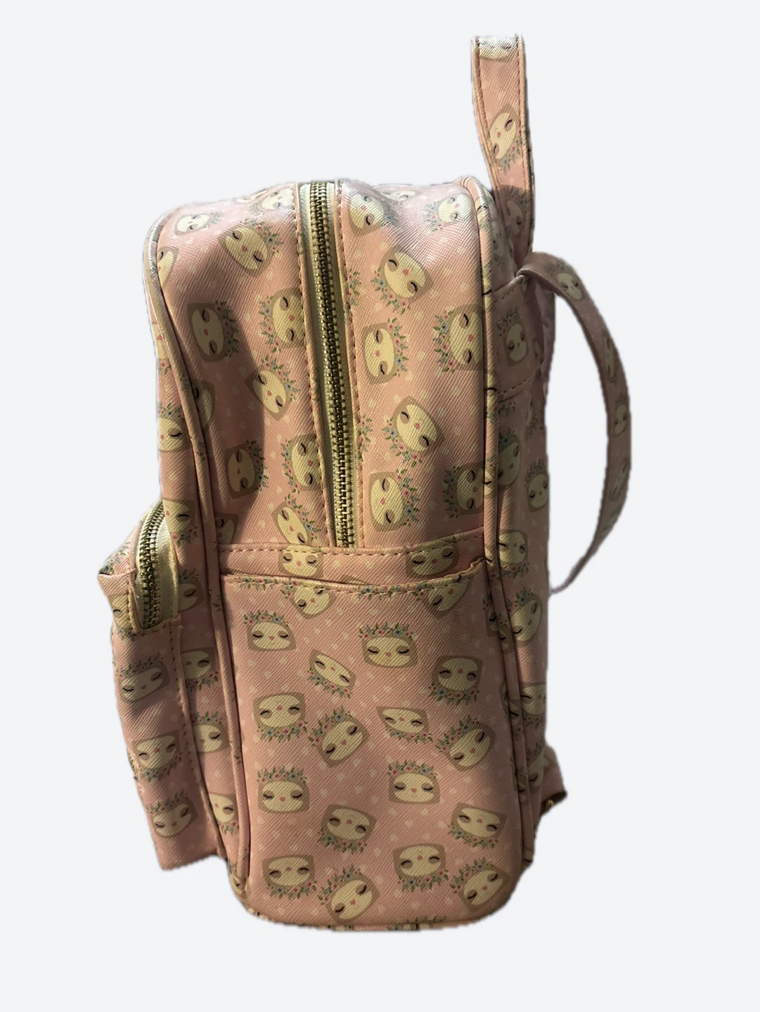 Pink Sloth Pattern Mini Backpack - photo 3