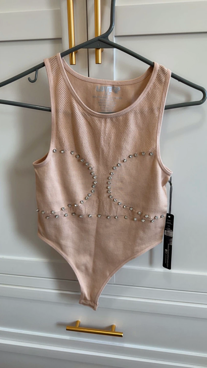 Love Culture Rhinestone Bodysuit NWT