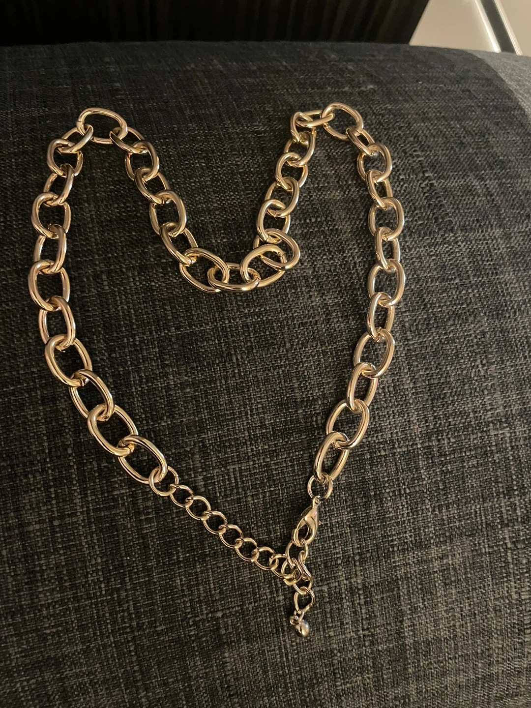 Gold-toned chunky chain necklace