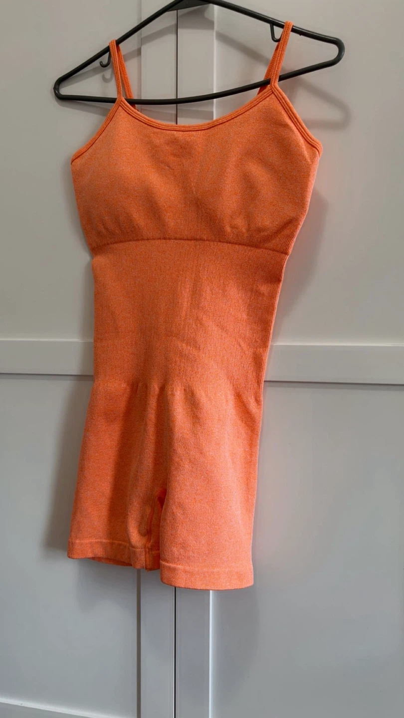 Orange Workout Romper