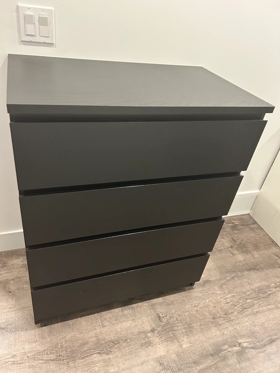 IKEA 4 drawer dresser black brown