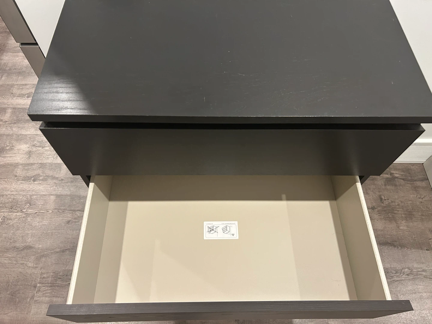 IKEA 4 drawer dresser black brown - photo 3