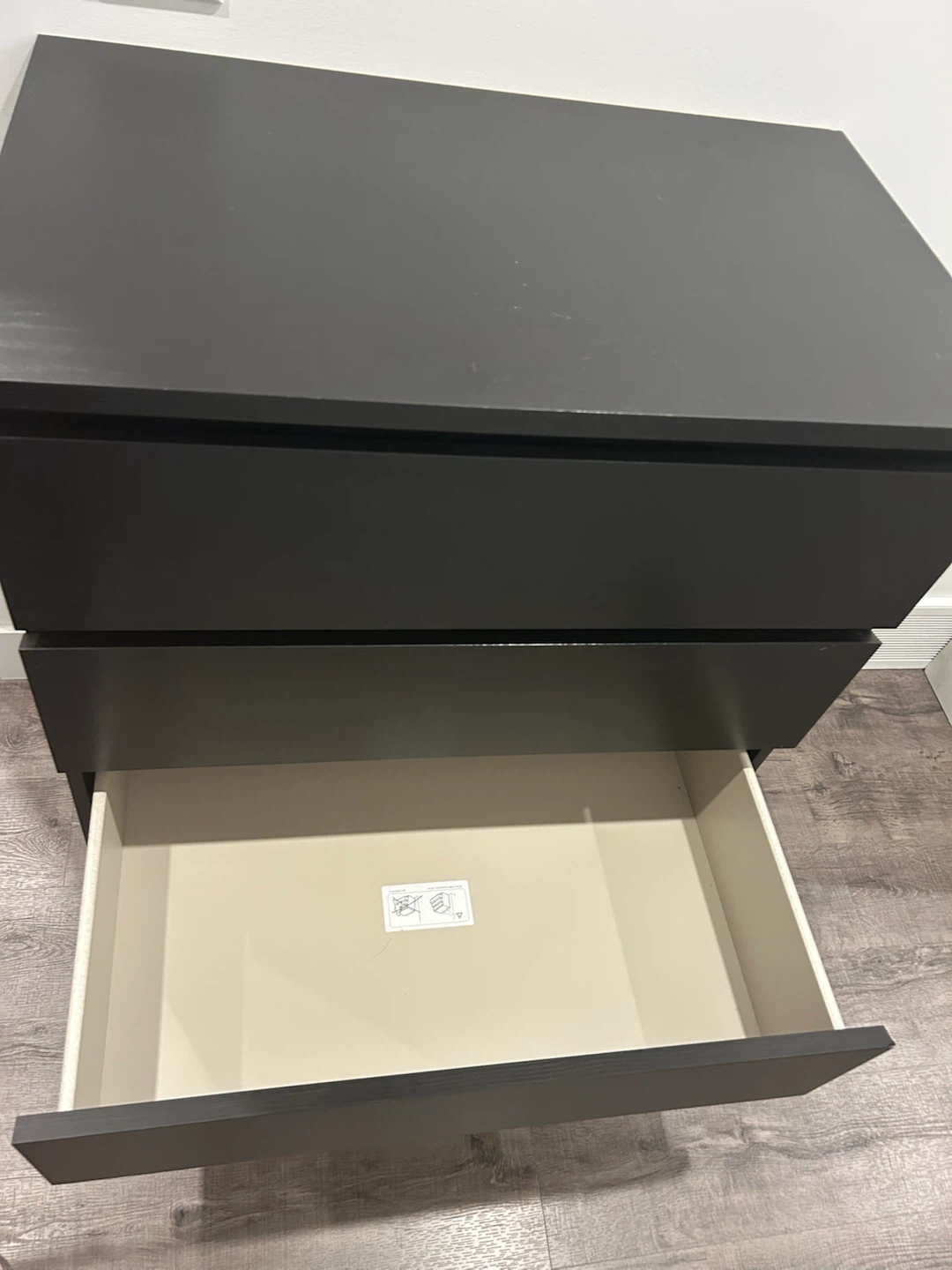 IKEA 4 drawer dresser black brown - photo 4