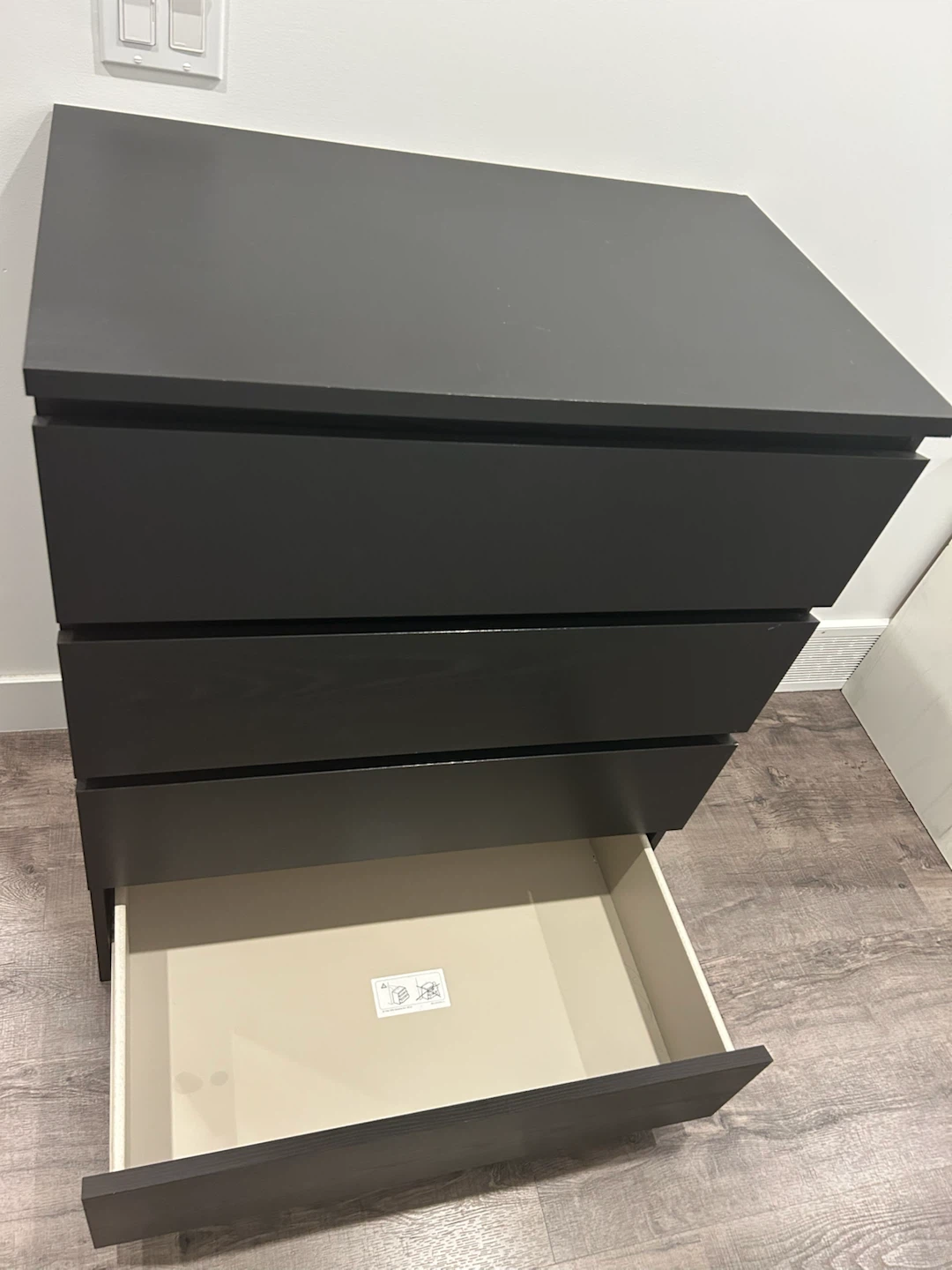 IKEA 4 drawer dresser black brown - photo 5