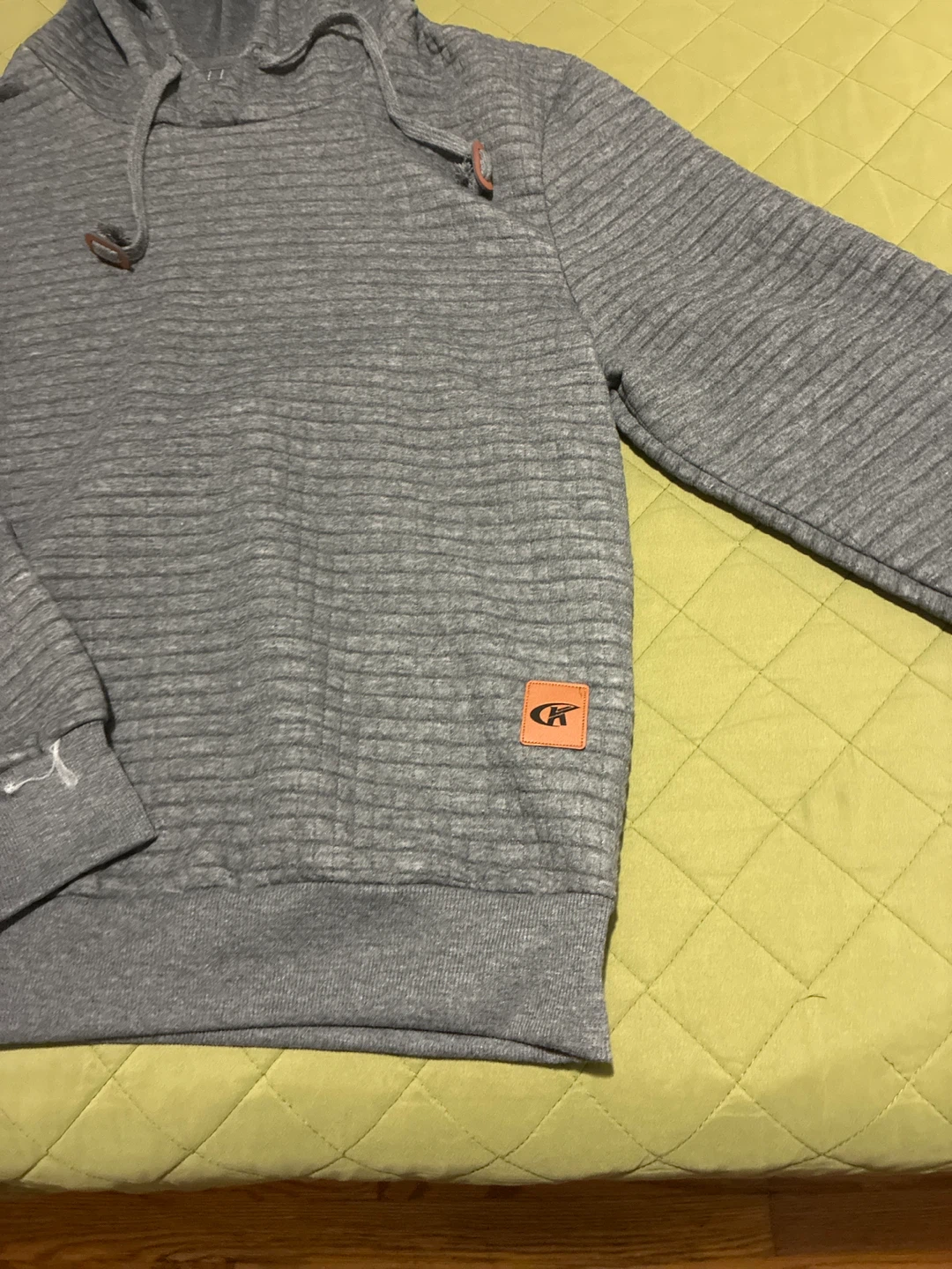 CK Quilted Gray Hoodie Size L - photo 2