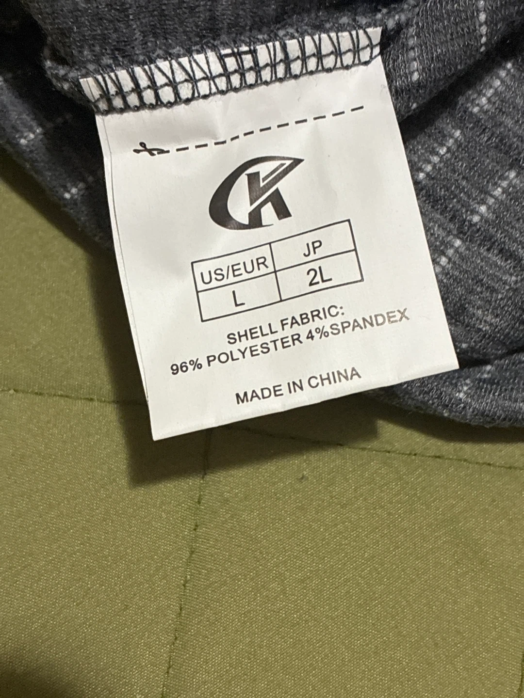 CK Quilted Gray Hoodie Size L - photo 5