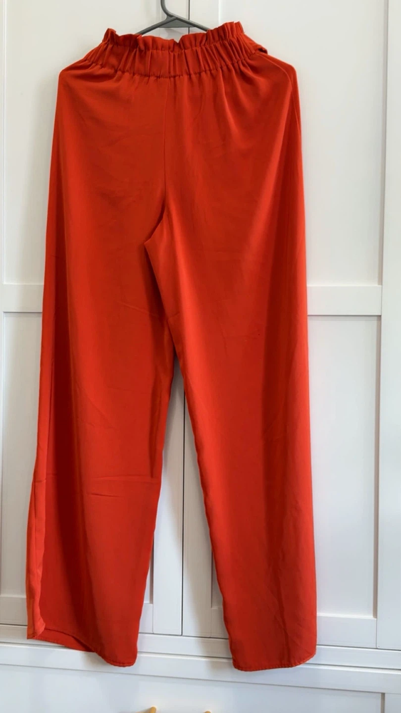 Forever 21 Orange High-Waisted Wide Leg Pants - photo 2