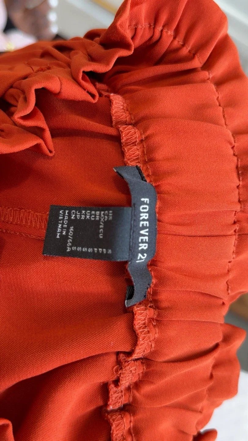 Forever 21 Orange High-Waisted Wide Leg Pants - photo 3