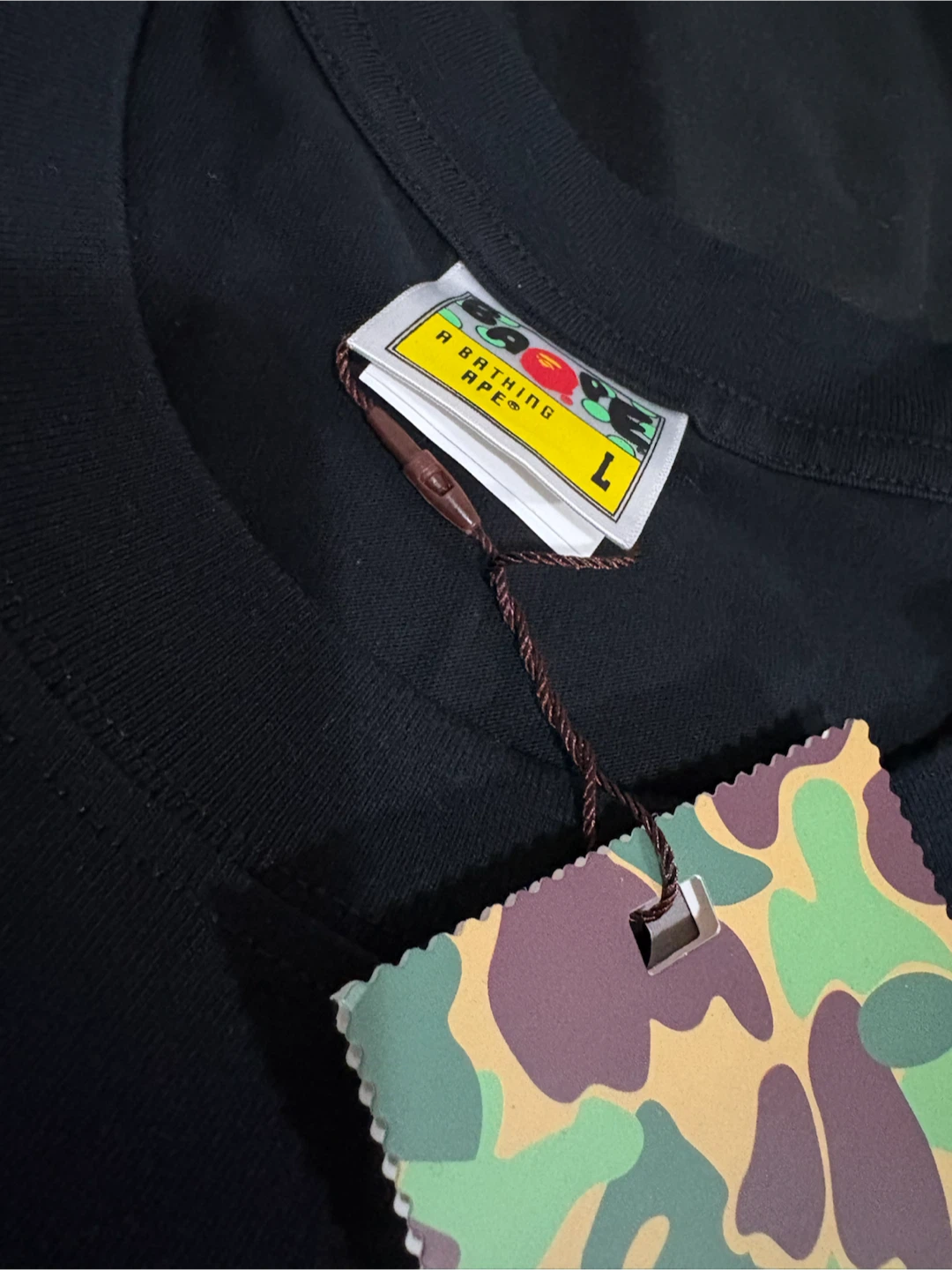 A Bathing Ape Black Pink, Purple Camo Logo T-Shirt - photo 3