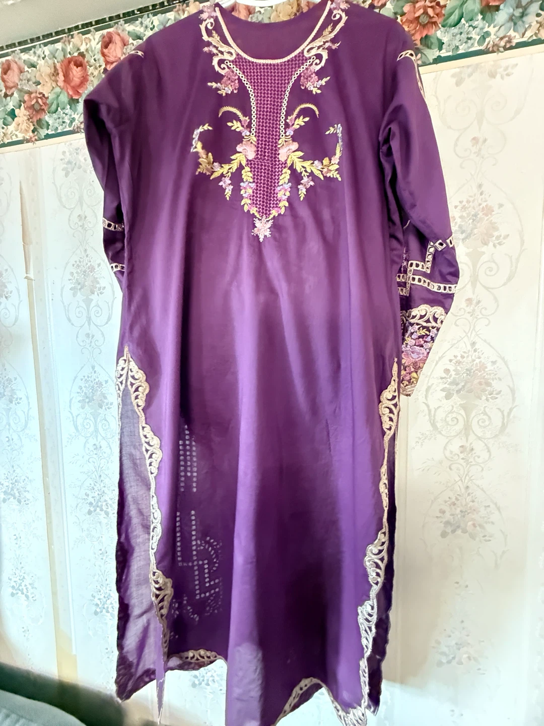 Purple Embroidered Pakistani dress - photo 2