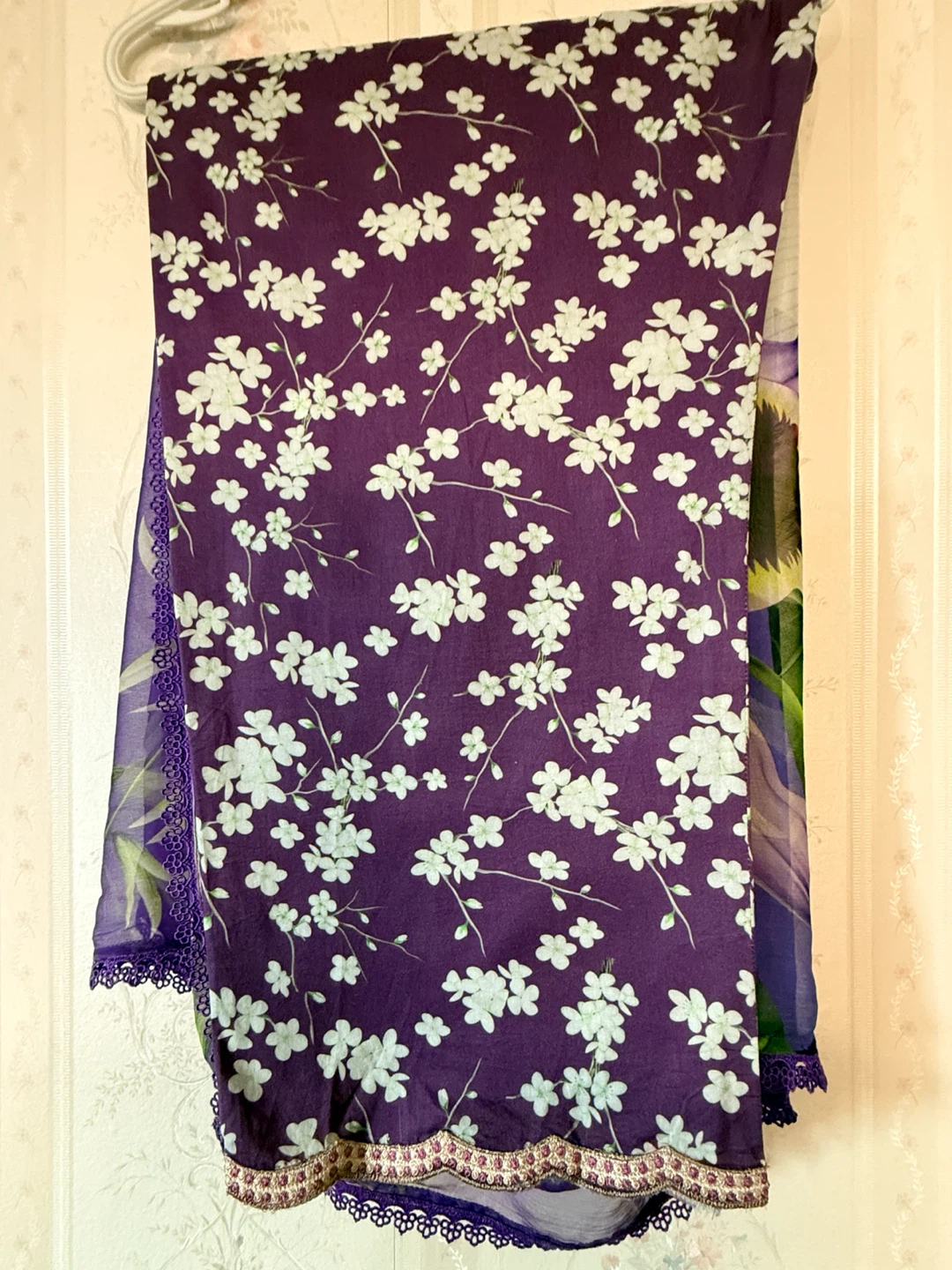 Purple Embroidered Pakistani dress - photo 3