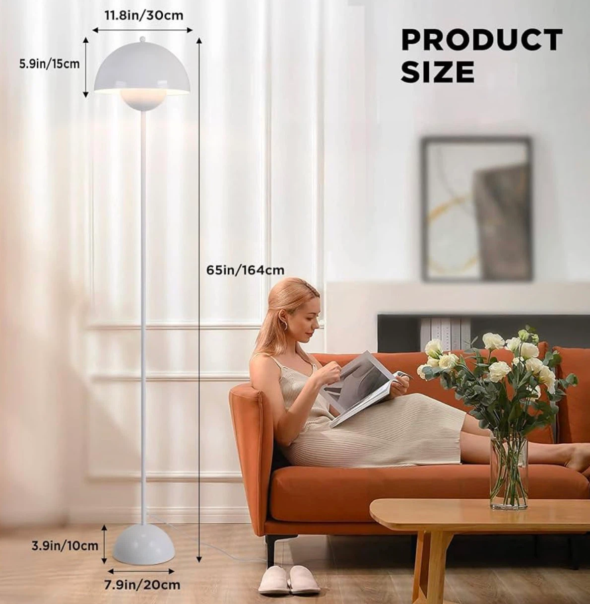 New White Metal Floor Lamp - photo 3