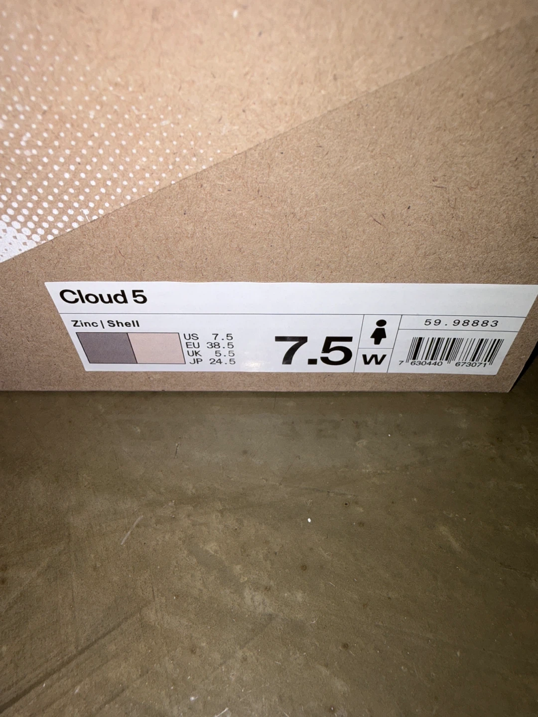 On Cloud 5 Women's Running Shoes - Zinc/Shell Size 7.5 - photo 2