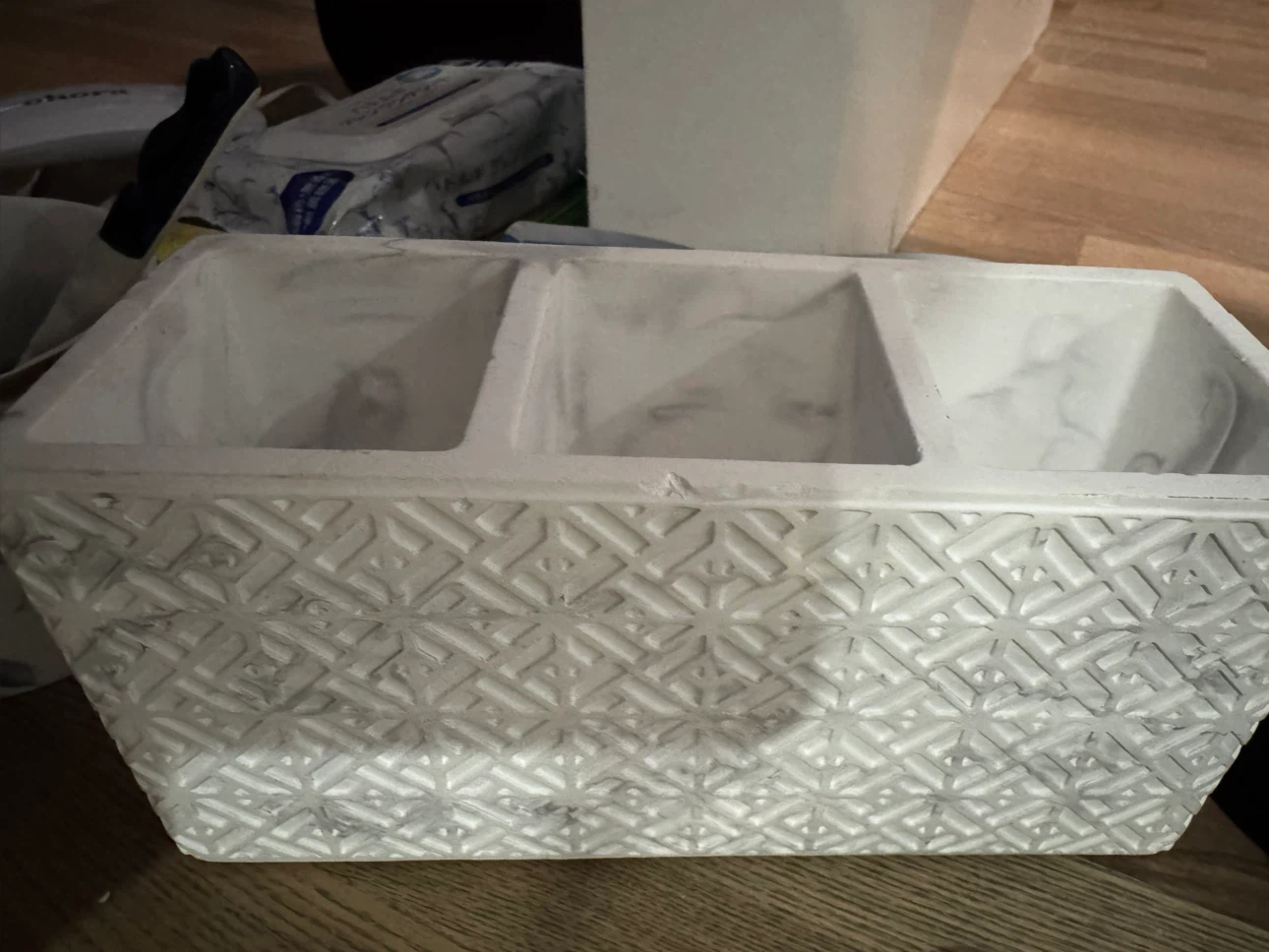European genuine White Marble Desk Organizer
