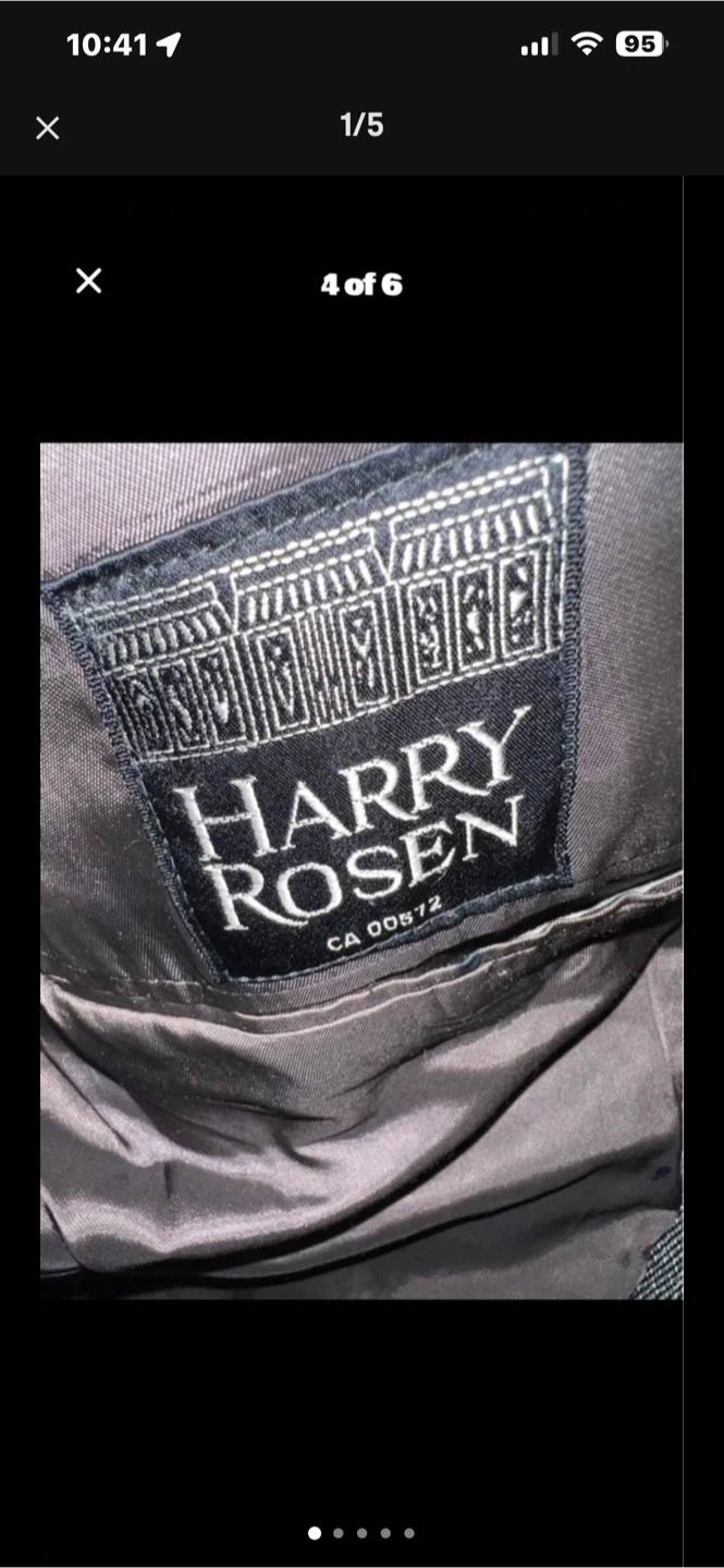 Harry Rosen Grey Herringbone Blazer