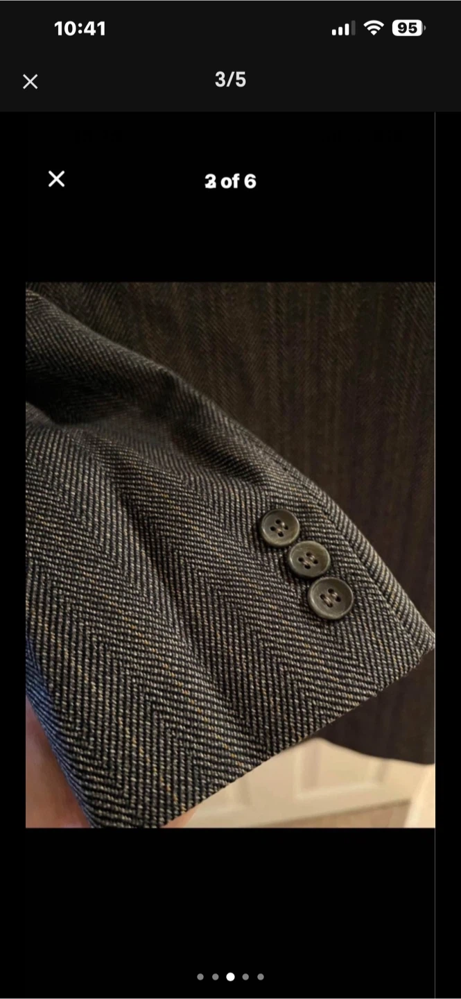 Harry Rosen Grey Herringbone Blazer - photo 2