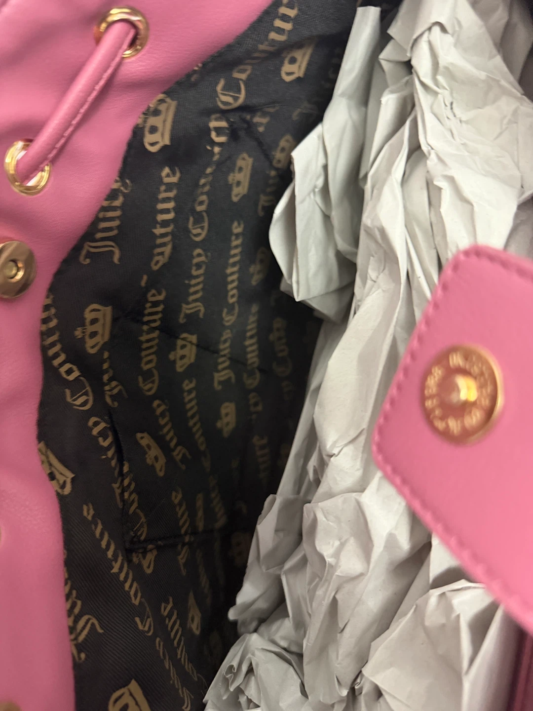 Juicy Couture Plaid Daydreamer Tote in Dark Pink - photo 4