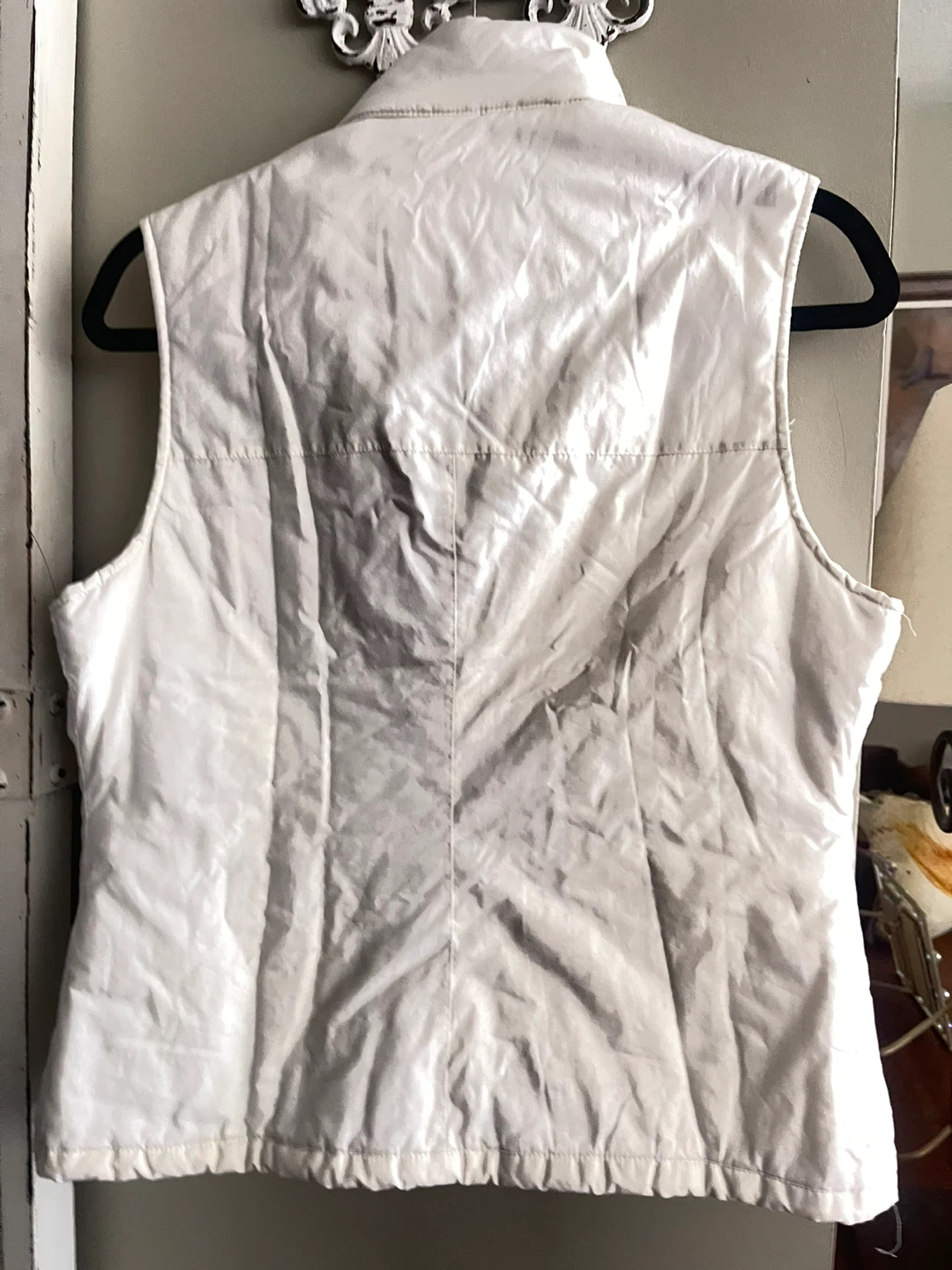 Lacoste White Puffer Vest Size small - photo 5