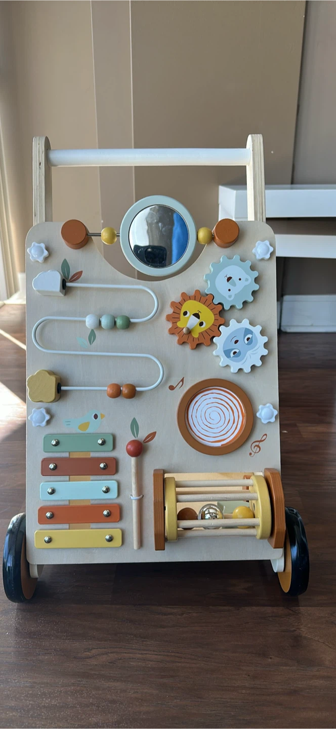 Multifunctional Wooden Baby Push Walker (Like New)