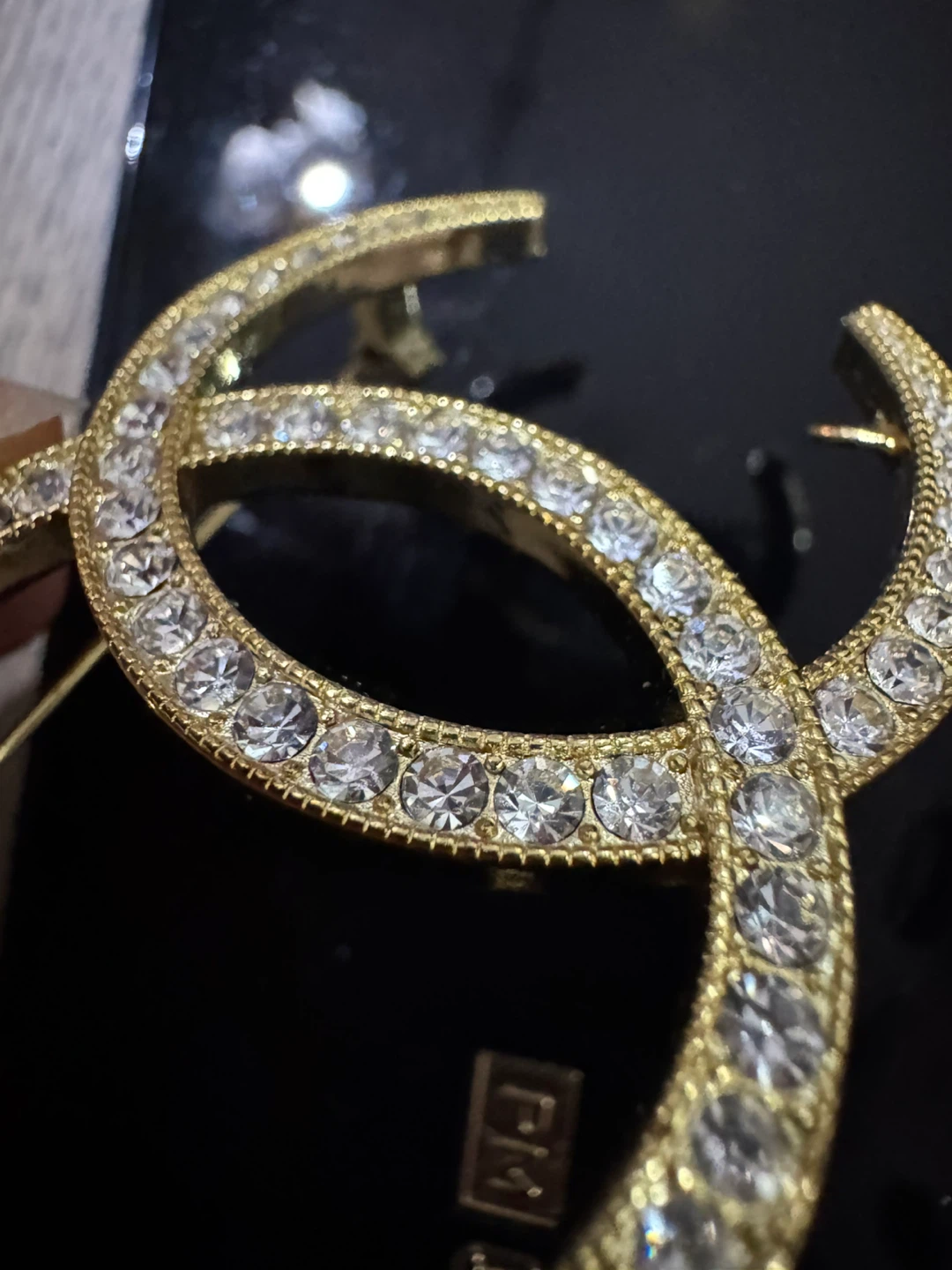 Chanel CC Rhinestone Brooch