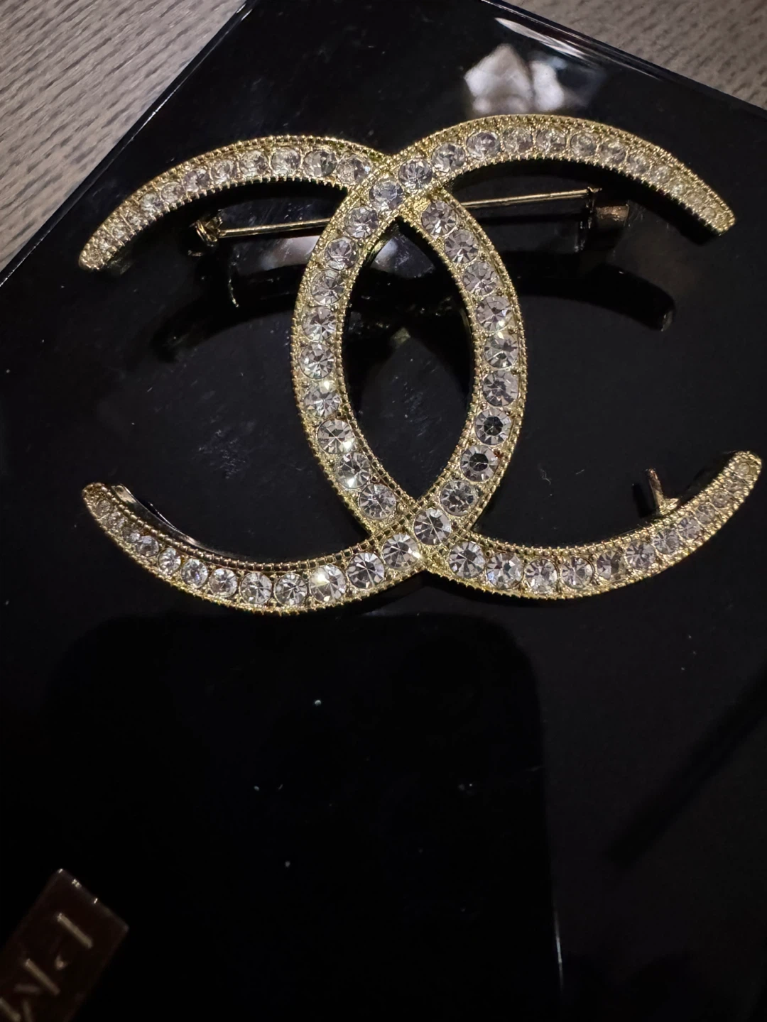 Chanel CC Rhinestone Brooch - photo 2
